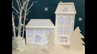 МК- Белый город! Дом из пенопластовой плиты! DIY-house of foam! White city