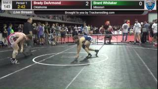 641 Cadet Men 145 Brady DeArmond Oklahoma vs Brant Whitaker Missouri 2073931013