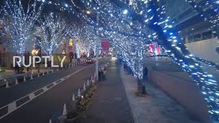 Japan: Xmas light show illuminates Tokyo's Roppongi Hills