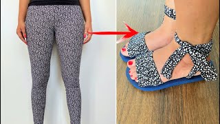 HACER SANDALIAS CON ROPA VIEJA - CONVERTIR ROPA - DIY: TRANSFORM YOUR CLOTHES - DIY CLOTHES