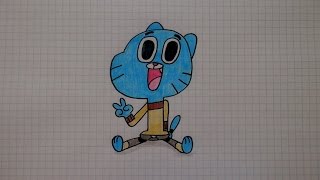Как нарисовать ГАМБОЛА #134/Удивительный мир Гамбола рисунок/How to draw GUMBALL