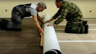 Укладка линолеума. Самый простой и дешевый способ маскировки (герметизации) швов.