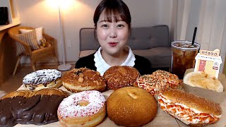 샐러드빵 피자바게트 고로케 치즈방앗간 초코도넛 딸기도넛 뚜레쥬르 빵 먹방 Korean Bread Mukbang Eating sound