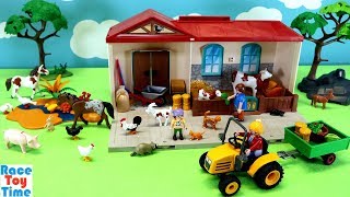 Playmobil Country Take Along Farm Stable Playset with Fun Animals Toys For Kids