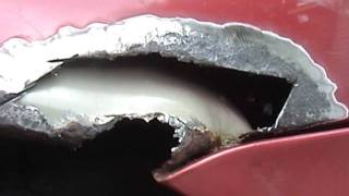 1995 Subaru Legacy - Quick and dirty repair of rust hole