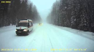 Снегопад Серов - Североуральск 23.10.2014г.