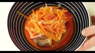 Жареная рыба под маринадом с картофелем в мундире / шеф-повар  Илья Лазерсон / Обед безбрачия