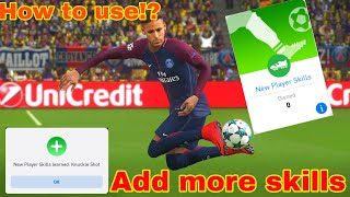 how to use Player skills to teach ur players new skills | pes 2019 mobile