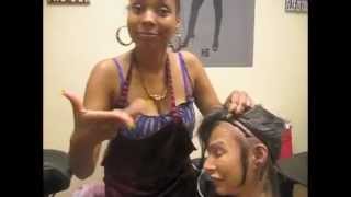 White girl gets a full sew-in weave with closure at Hair Escapades