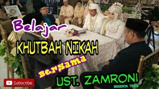 Belajar Khutbah nikah