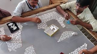 Making of a White Bridal Gown Yoke