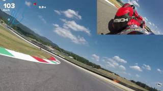 BMW S1000RR Onboard MUGELLO con traiettorie e gps 2.07