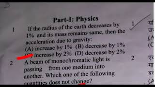 BSF (RO) ANSWER KEY (PHYSICS) 22 SEPT