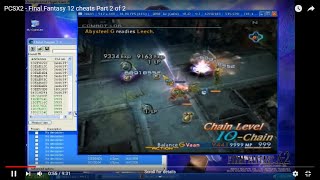 PCSX2 - Final Fantasy 12 cheats Part 1 of 2