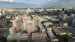 Пресненский район Москвы с воздуха. Панорама