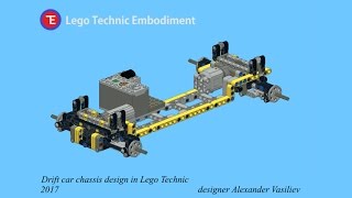 Lego Technic building instruction RC drift car chassis