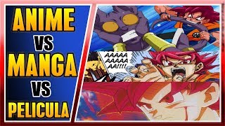 DRAGON BALL SUPER | DIFERENCIAS ANIME MANGA Y PELICULA | SAGA DE EL SUPER SAYAJIN DIOS | ANZU361