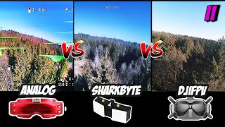 Analog / SharkByte / DJI FPV. Сравнение видеосистем. Тест дальности. [Fatshark Sharkbyte II]