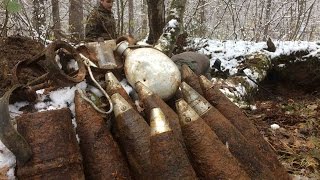 Раскопки немецкого блиндажа. Компас Вермахта & Швейцарские часы. Wehrmacht Kompass. №17. WW2