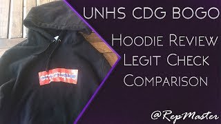UNHS Supreme CDG Box Logo Hoodie - Review Legit Check - BOGO Comme Des Garcons Union House Replica
