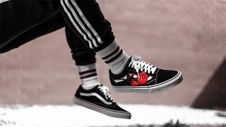Vans Old Skool Rose Custom Tutorial & On Feet