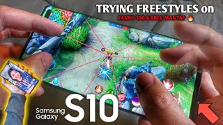 Playing Fanny 100 Cables on SAMSUNG GALAXY S10 PLUS? ? ( Kecepatan Jari Fanny ) - Mobile Legends