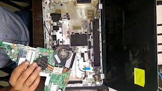 Разборка ноутбука  HP Pavilion 15e 051sr , чистка, замена термопасты, сборка.