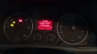 VW Touran. Engine Fault Workshop. Быстрое исцеление.