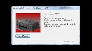 Canon Printer Reset