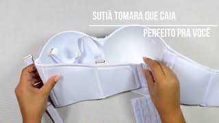 SUTIÃ MARCELLE TOMARA QUE CAIA PLUS SIZE BRANCO