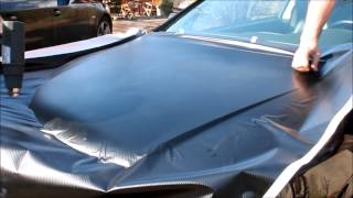 Motorhaube mit Carbonfolie beziehen