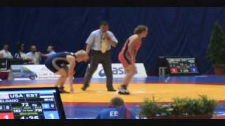 Brittany Delgado (USA) dec. Epp Mae (EST) 72 kg quarterfinal women's wrestling at Junior Worlds