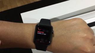 Apple Watch 42mm. Space Gray Aluminum with Case Black Sport Band.