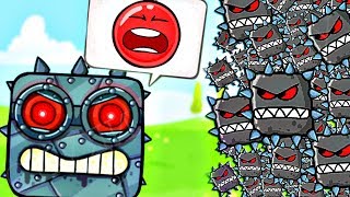ОГО КАКОЙ БОСС ! МЫ ЗА НЕГО ИГРАЕМ ! КРАСНЫЙ ШАРИК 4 ПОДЗЕМНЫЕ ХОДЫ мультик   шар RED BALL 4