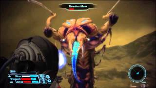 Mass Effect: Killing a Thresher Maw on foot, because the Mako is underpowered