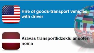 Learn Latvian = Topic = Hire of passenger transport vehicles with driver