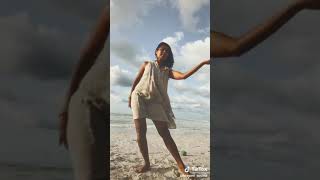 Beautiful Dance by the beach very sexy with the wind