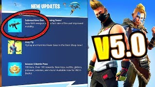 Fortnite NEW SMG and (UPDATE) V5.0 Coming Tomorrow - Fortnite Season 5 New Gifting & Vault