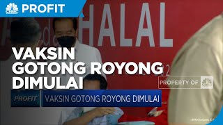 Presiden Joko Widodo Tinjau Vaksin Gotong Royong Perdana