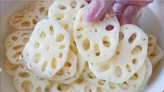 【小穎美食】蓮藕直接用清水洗就錯了，等於吃淤泥，教你一招，蟲卵泥土全跑光
