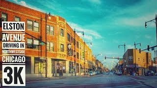 Elston Avenue: Driving in Northwest Chicago 3K:  Streets of the Americas