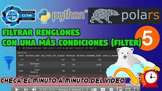 ‍ ️ Filtrar con una o más condiciones en renglones: filter | Evaluar condiciones | Polars | Python