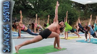 Утренняя практика йоги с Сергеем Черновым ? Йога для начинающих ⚡ Асаны йоги ⭐ SLAVYOGA