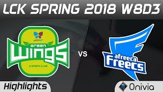 JAG vs AFS Highlights Game 3 LCK Spring 2018 W8D3 Jin Air GreenWings vs Afreeca Freecs by Onivia