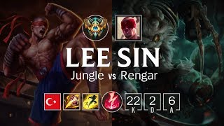 Lee Sin Jungle vs Rengar - TR Challenger Patch 8.7