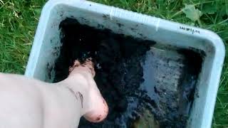 Muddy feet (asmr)