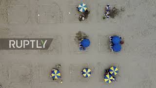Peru: Beaches welcome holidaymakers with 'safe squares' system amid fears of Omicron spread