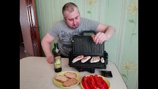 Тест, обзор и приготовление на гриле Moulinex minute grill.