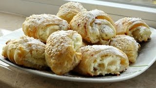 Круассаны с творогом рецепт