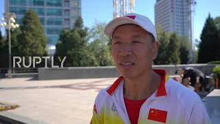 China: Talented diabolo master shows off dizzying skills whilst skating